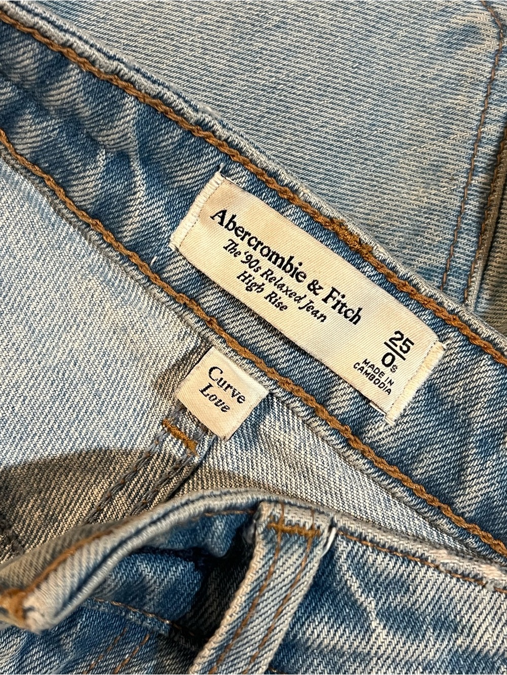 Abercrombie & Fitch Light Blue Wide-Leg Jeans - Picture 4 of 4